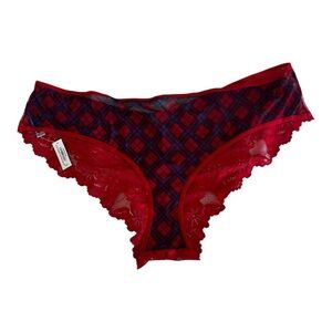 Adore Me Red And Purple diamond pattern Sexy Thong panties plus size 4x lingerie